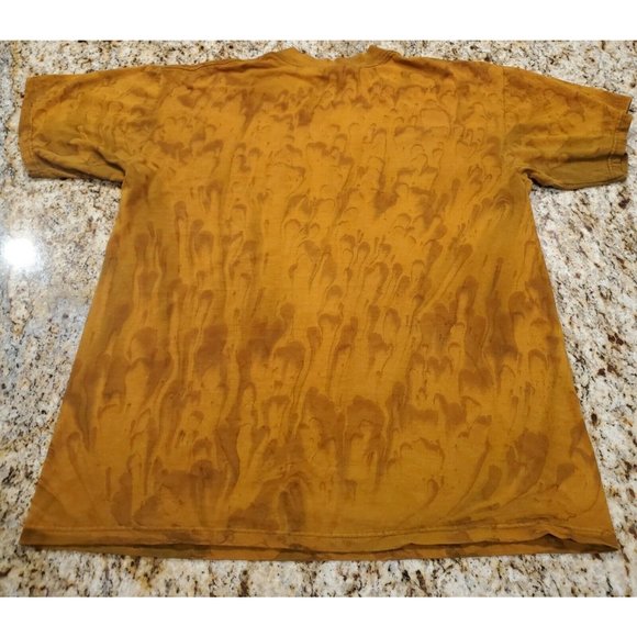 Vintage 2002 Ragtops T Shirt Bald Eagle Soaring Tie Dye Size Medium Rust Color - Picture 2 of 12